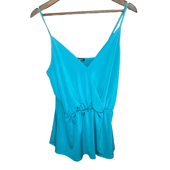 Express Tops - Express Blue Stretchy Dressy Tank Top Women's size medium‎